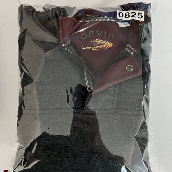 Orvis Mens XXL 1/4 Zip Long Sleeve Pullover Sweatshirt Dark Gray Outdoor Fishing - Picture 16 of 16